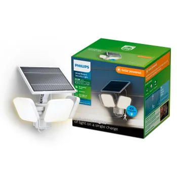 Philips Zyren fehér napelemes LED kültéri fali lámpa (PHI-8721103105493) LED 1 izzós IP65