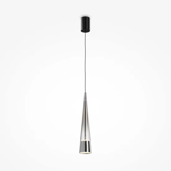 Maytoni Sintesi króm-fekete LED függesztett lámpa (MAY-P090PL-L12CH3K) LED 1 izzós IP20