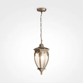 Maytoni Fleur antik arany-átlátszó kültéri függesztett lámpa (MAY-O414PL-01GB) E27 1 izzós IP44