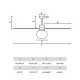 Faro Amelia L Ball fekete LED mennyezeti csillár ventilátor (FAR-33761-26) LED 1 izzós IP20
