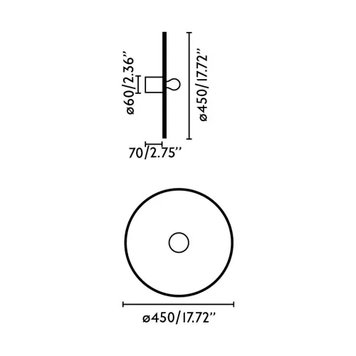 Faro Confetti fekete-fehér fali lámpa (FAR-62173-51) E27 1 izzós IP20