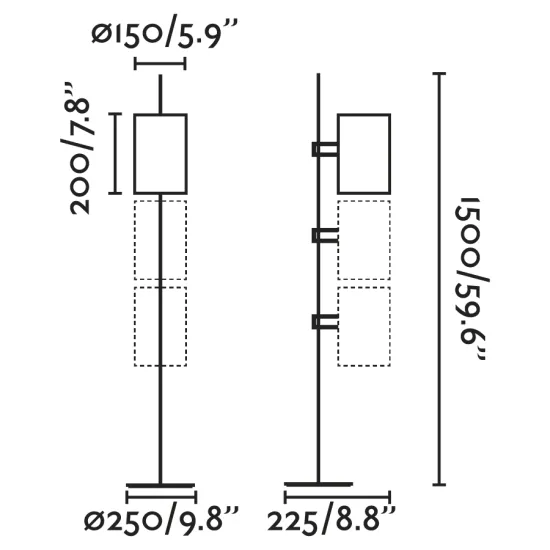 Faro Guadalupe fekete-bézs állólámpa (FAR-20034-80) E27 1 izzós IP20