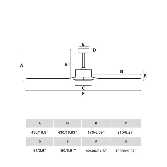 Faro KAUAI barna fényforrás nélküli mennyezeti ventilátor (FAR-34200A)   IP20