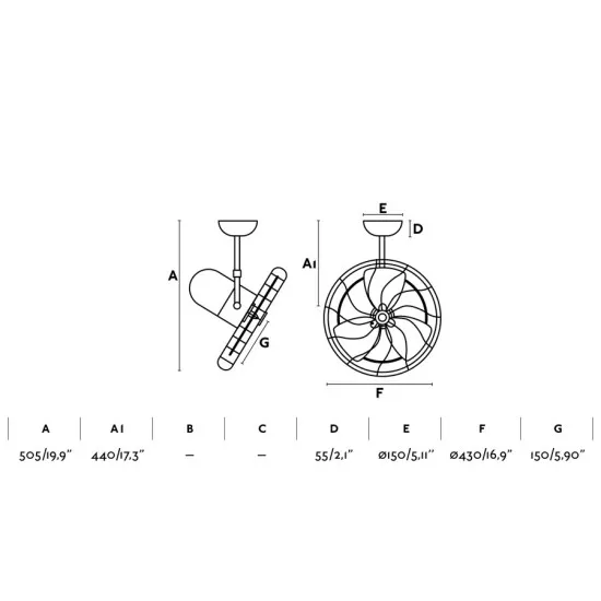 Faro Keiki S barna fényforrás nélküli mennyezeti ventilátor (FAR-33715)   IP20