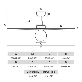 Faro Klim S fekete-dió mennyezeti csillár ventilátor (FAR-34278-11L) E27 1 izzós IP20 Faro Klim S fekete-dió mennyezeti csillár ventilátor (FAR-34278-11L) E27 1 izzós IP20