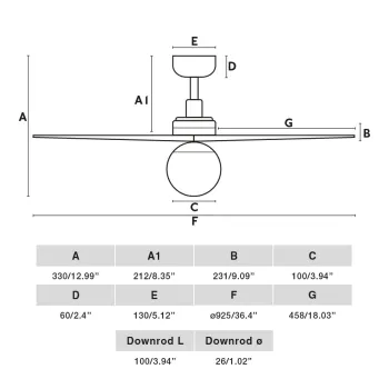 Faro Klim S fekete-barna mennyezeti csillár ventilátor (FAR-34284WP-11L) E27 1 izzós IP20 Faro Klim S fekete-barna mennyezeti csillár ventilátor (FAR-34284WP-11L) E27 1 izzós IP20
