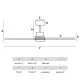 Faro LANTAU XL nikkel-barna LED mennyezeti csillár ventilátor (FAR-33505DC) LED 1 izzós IP20