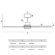 Faro LANTAU XL nikkel-barna LED mennyezeti csillár ventilátor (FAR-33505DCWP) LED 1 izzós IP20
