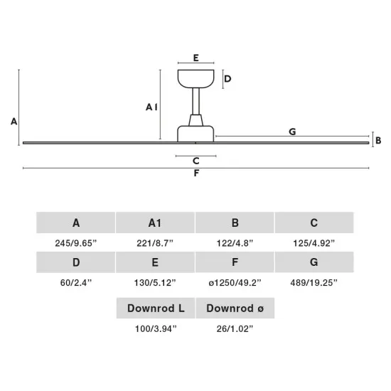 Faro Marine M fehér-barna fényforrás nélküli mennyezeti ventilátor (FAR-34274WP)   IP44