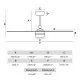 Faro Mini Punt S fehér-barna LED mennyezeti csillár ventilátor (FAR-33821-1TW) LED 1 izzós IP20