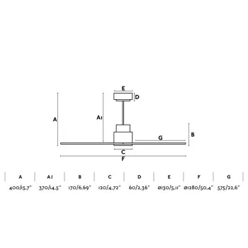 Faro Nassau M fehér fényforrás nélküli mennyezeti ventilátor (FAR-33487)   IP20