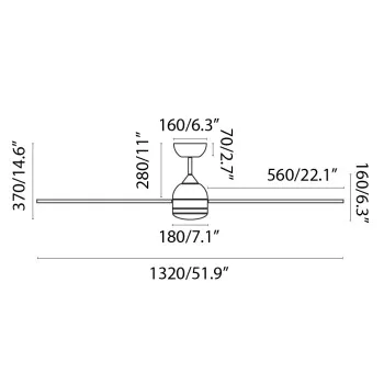 Faro Poros L fehér-barna LED mennyezeti csillár ventilátor (FAR-33524WP) LED 1 izzós IP20 Faro Poros L fehér-barna LED mennyezeti csillár ventilátor (FAR-33524WP) LED 1 izzós IP20