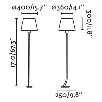 Faro Rem arany-fekete állólámpa (FAR-29687-09) E27 1 izzós IP20