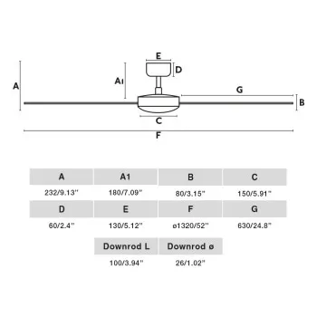 Faro Rudder L fehér-barna fényforrás nélküli mennyezeti ventilátor (FAR-34297)   IP20