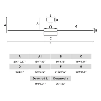 Faro Rudder L fehér-barna LED mennyezeti csillár ventilátor (FAR-34297WP-1TW) LED 1 izzós IP20 Faro Rudder L fehér-barna LED mennyezeti csillár ventilátor (FAR-34297WP-1TW) LED 1 izzós IP20