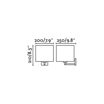 Faro Sahara króm-fehér fali lámpa (FAR-62706) E27 1 izzós IP20