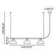 Faro Tatawin lineal fekete-fehér függesztett lámpa (FAR-20338-116) E27 3 izzós IP20