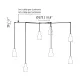 Faro Venice 160 fekete-pink függesztett lámpa (FAR-64255-113-7L) E27 7 izzós IP20