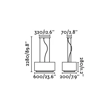 Faro Vesper fehér-bézs függesztett lámpa (FAR-29986) E27 2 izzós IP20