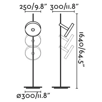 Faro Whizz fekete állólámpa (FAR-20164-95) E27 1 izzós IP20