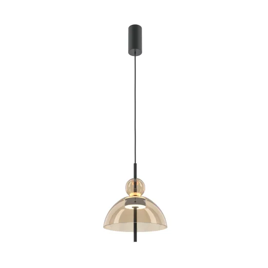 Maytoni Bangkok fekete-barna LED függesztett lámpa (MAY-MOD185PL-L12CG3K1) LED 1 izzós IP20