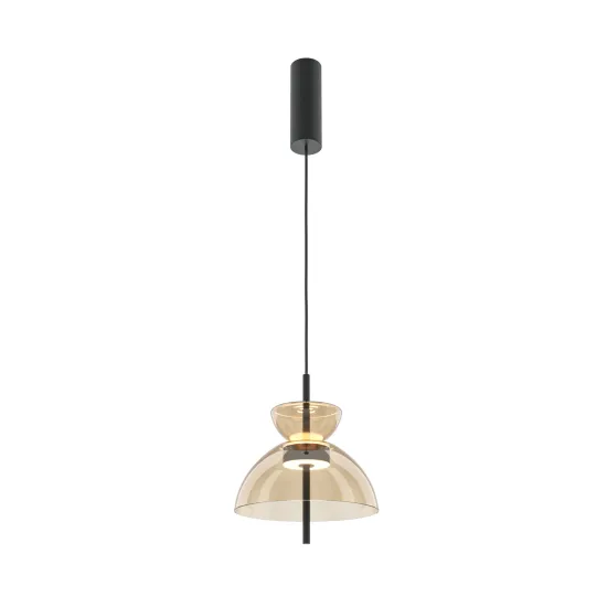 Maytoni Bangkok fekete-barna LED függesztett lámpa (MAY-MOD185PL-L12CG3K2) LED 1 izzós IP20