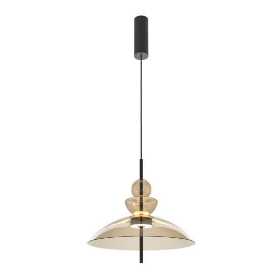 Maytoni Bangkok fekete-barna LED függesztett lámpa (MAY-MOD185PL-L12CG3K3) LED 1 izzós IP20