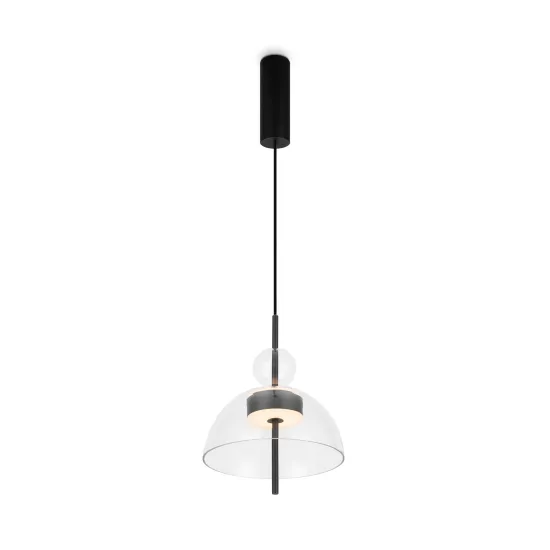 Maytoni Bangkok fekete-átlátszó LED függesztett lámpa (MAY-MOD185PL-L6B3K1) LED 1 izzós IP20