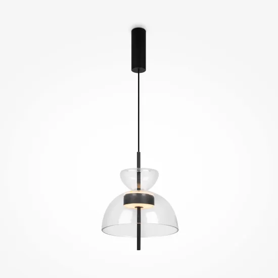 Maytoni Bangkok fekete-átlátszó LED függesztett lámpa (MAY-MOD185PL-L6B3K2) LED 1 izzós IP20