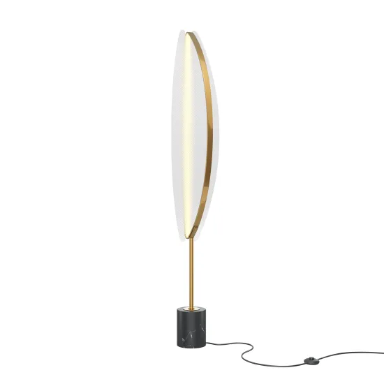Maytoni Breeze sárgaréz-átlátszó LED álló lámpa (MAY-MOD281FL-L33BS3K) LED 1 izzós IP20