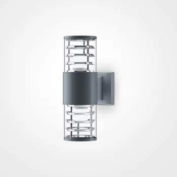 Maytoni Bronx fekete-átlátszó kültéri falikar (MAY-O576WL-02GR) E27 2 izzós IP54
