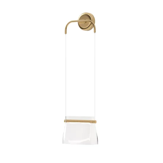 Maytoni Cabaret sárgaréz-átlátszó LED fali lámpa (MAY-MOD170WL-L8BS3K1) LED 1 izzós IP20