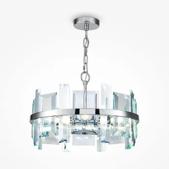 Maytoni Cerezo króm-átlátszó kristály függesztett lámpa (MAY-MOD201PL-05N) E14 5 izzós IP20