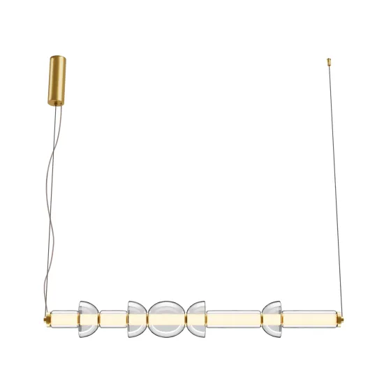 Maytoni Cosmo sárgaréz-átlátszó LED függesztett lámpa (MAY-MOD210PL-L39BS3K) LED 1 izzós IP20