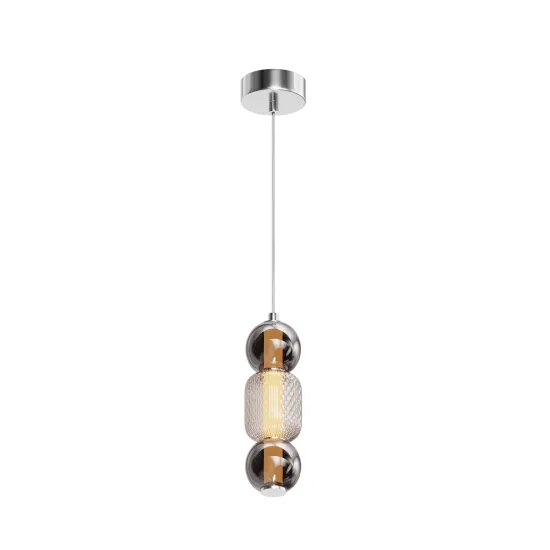 Maytoni Drop króm-szürke LED függesztett lámpa (MAY-MOD273PL-L16CH3K) LED 1 izzós IP20