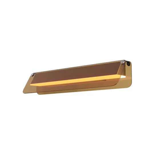 Maytoni Flat fekete-borostyán LED fali lámpa (MAY-MOD296WL-L10BC3K) LED 1 izzós IP20
