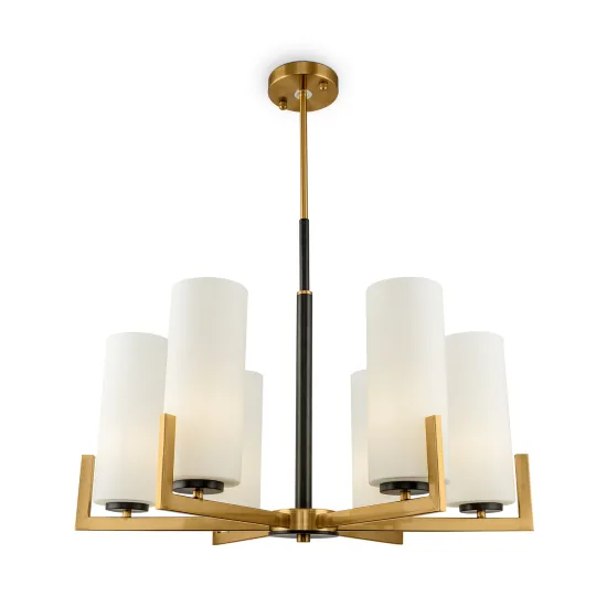 Maytoni Fortano fehér-arany függesztett lámpa (MAY-MOD089PL-06BS) E27 6 izzós  IP20