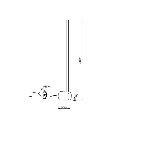 Maytoni Light stick sárgaréz LED fali lámpa (MAY-MOD237WL-L6BS3K) LED 1 izzós IP20