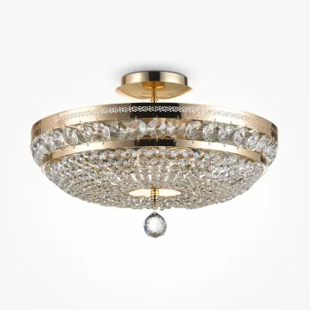 Maytoni Ottilia arany-átlátszó kristály mennyezeti lámpa (MAY-DIA700-CL-06-G) E14 6 IP20