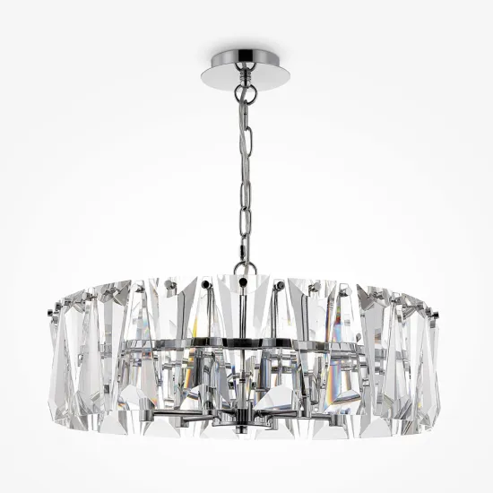 Maytoni Puntes króm-átlátszó kristály függesztett lámpa (MAY-MOD043PL-06CH) E14 6 izzós IP20