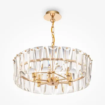 Maytoni Puntes arany-átlátszó kristály függesztett lámpa (MAY-MOD043PL-06G) E14 6 izzós IP20
