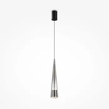 Maytoni Sintesi króm-fekete LED függesztett lámpa (MAY-P090PL-L12CH3K) LED 1 izzós IP20