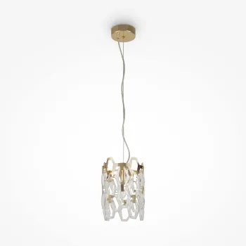 Maytoni Tissage arany-átlátszó kristály függesztett lámpa (MAY-MOD490PL-01G) E14 1 izzós IP20