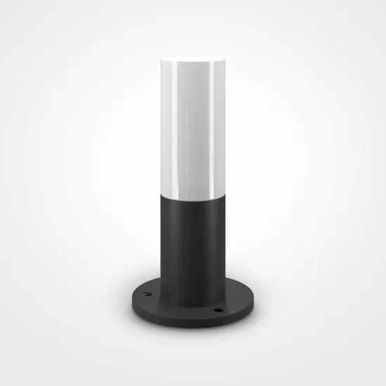 Maytoni Willis fekete-fehér kültéri állólámpa (MAY-O418FL-01B) E27 1 izzós IP54