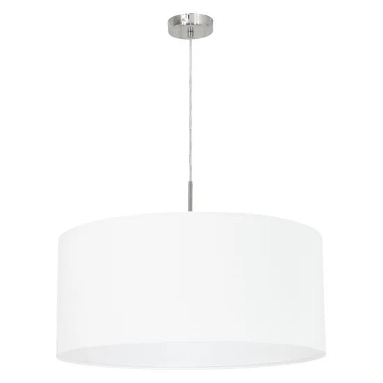 EGLO PASTERI matt nikkel-fehér függesztett lámpa (EG-31575) E27 1 izzós IP20 EGLO PASTERI matt nikkel-fehér függesztett lámpa (EG-31575) E27 1 izzós IP20