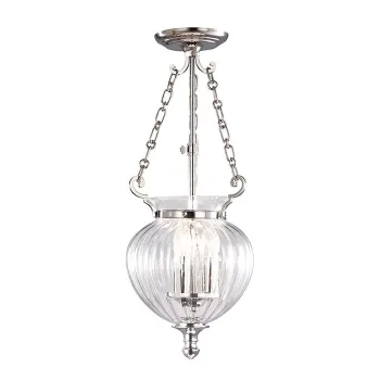 Elstead FINSBURY PARK króm függesztett lámpa (ELS-FP-P-S-POL-NCKL) E14 3 izzós IP20