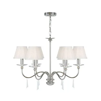 Elstead FINSBURY PARK króm csillár (ELS-FP6-POL-NICKEL) E14 6 izzós IP20