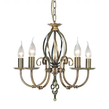 Elstead ARTISAN réz csillár (ELS-ART5-AGD-BRASS) E14 5 izzós IP20