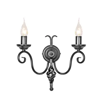 Elstead HARLECH fekete falikar (ELS-HR2A-BLACK) E14 2 izzós IP20