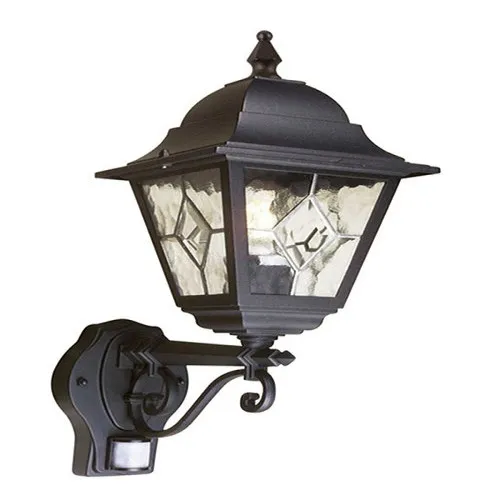 Elstead NORFOLK fekete kültéri falikar (ELS-NR1-PIR-BLACK) E27 1 izzós IP43